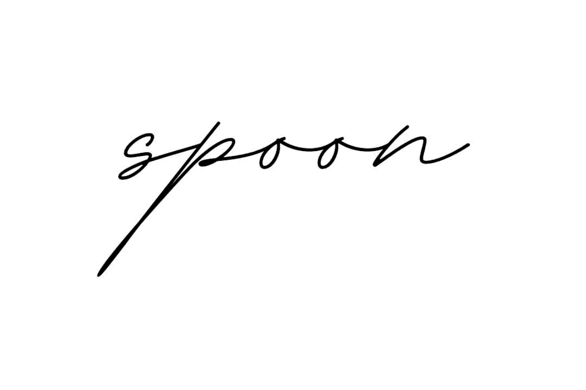 Spoon logosu: el yazısıyla spoon